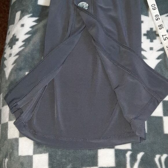 Last Tango NWT Dark Grey Elastic Waistband Front Slit Pant Legs Size Small - Picture 9 of 10